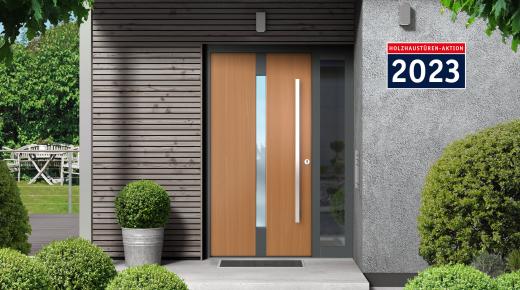 Poster Haustür PaXentree Holz Aktion 2023