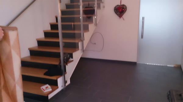 Treppe vor Einbau des Schranks